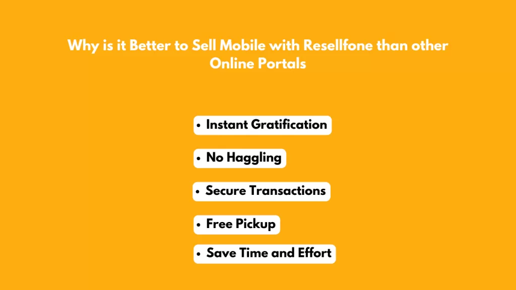 why it is better to sell mobile with resellfone than online portals